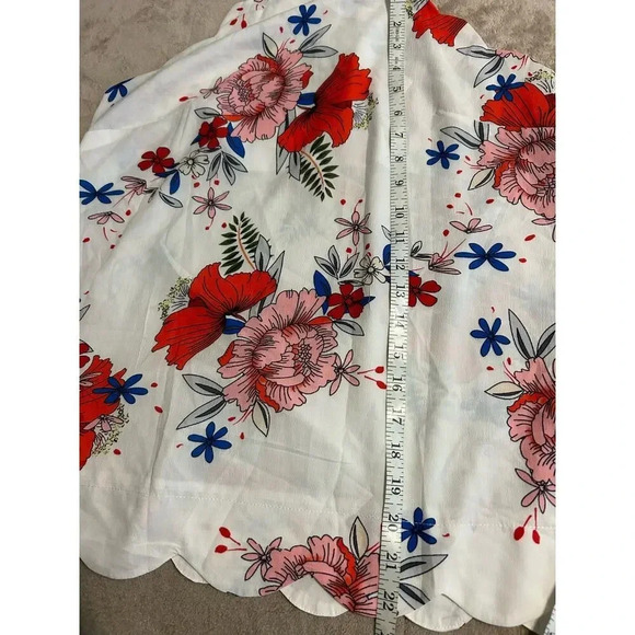 Hippie Chic Floral Sleeveless Blouse Size Small Flowy Feminine Vacation - Picture 5 of 6